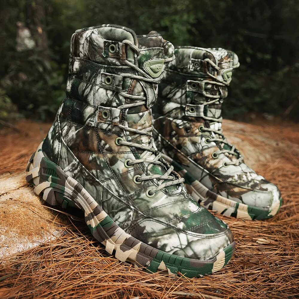 Botte de chasse polyvalente au style militaire