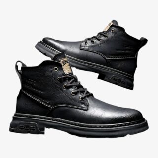 Botte mi haute homme chic style décontracté sur fond blanc